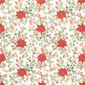 Merry Manor Metallic - Poinsettia Waltz Cream Yardage Primary Image