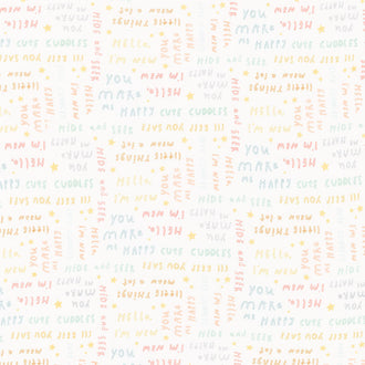 Little Things - Text Off White Yardage