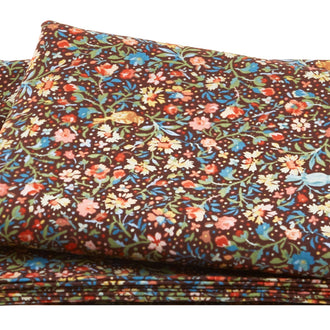 Lovely Bunch - Birds & Flora Brown 2 Yard Cut