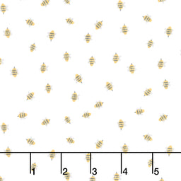 Homemade - Bumble Bees White Yardage Primary Image