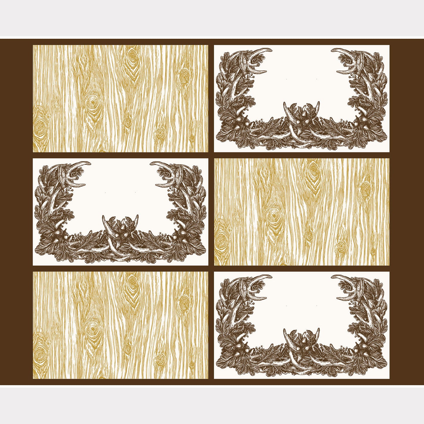 Monthly Placemat Panels - September Autumn Rustic Brown Placemat Panel Primary Image