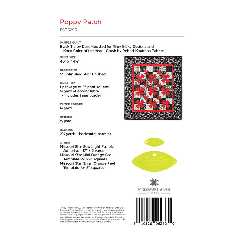 Poppy Patch Quilt Pattern by Missouri Star Alternative View #1