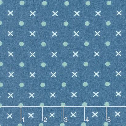 Bee Dots - Dots and X's Denim 108" Wide Backing
