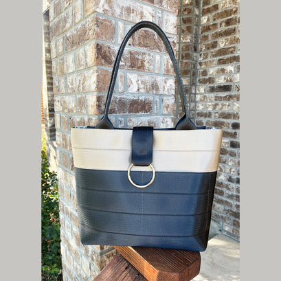 Market Tote Seat Belt Kit - Medium Twill Taupe & Grey