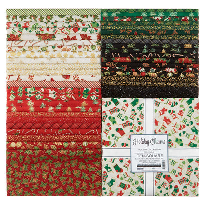 Holiday Charms - Holiday Colorstory Metallic Ten Squares