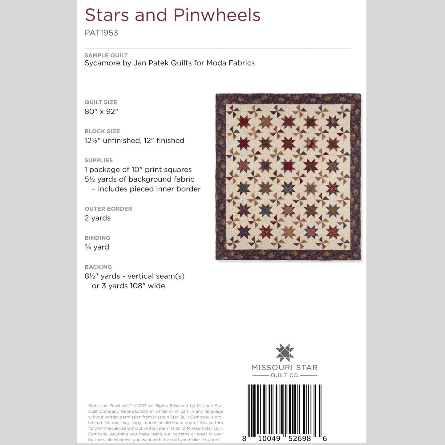 Digital Download - Stars and Pinwheels Pattern by Missouri Star Alternative View #1
