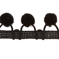 PomPom Fringe - Black 1-1/8" Primary Image
