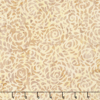 108" Wide Back Batik - Abstract Rose Tan Backing