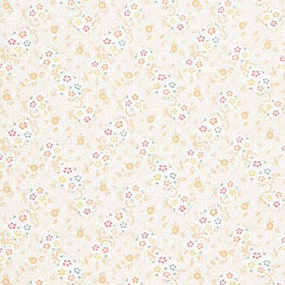 Sunwashed Romance 108" - Modern Floral Cream Yardage