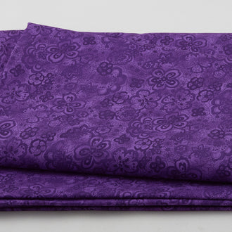 Isadora - Tonal Floral Eggplant 108" Wide 3 Yard Cut