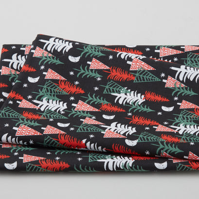 Christmas Tree Fancy - Black 2 Yard Cut