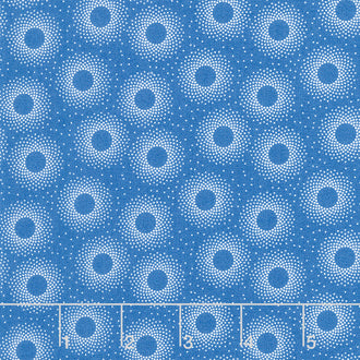 American Spirit - Radiating Dots Blue Yardage