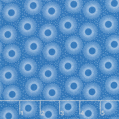 American Spirit - Radiating Dots Blue Yardage