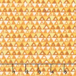 Gustav Klimt - Triangles Gold Metallic Yardage Primary Image