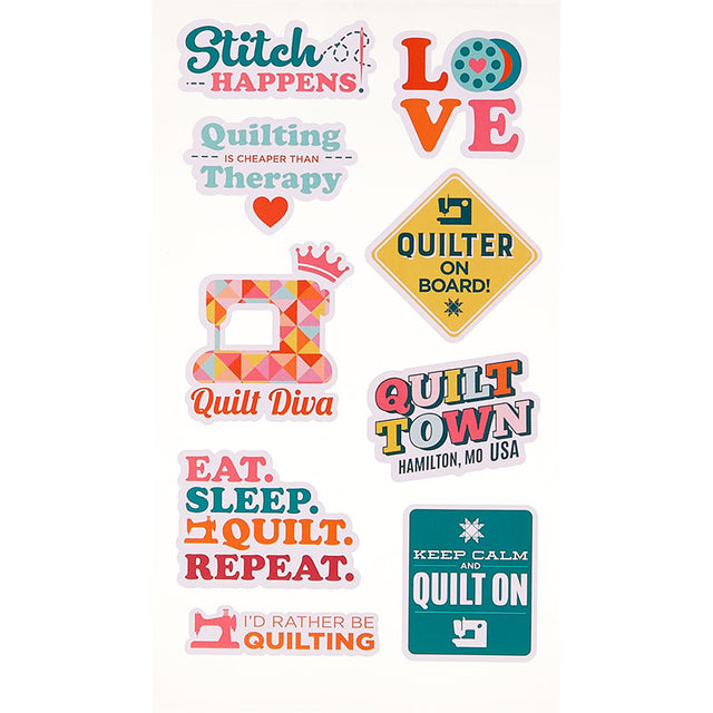 MSQC Quilt Phrase Stickers Primary Image