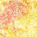Tropical Oasis Batiks - Leaves Multi Pink Yellow Yardage Primary Image