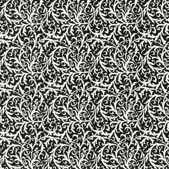 Nightfall - Scroll Black Cream Yardage