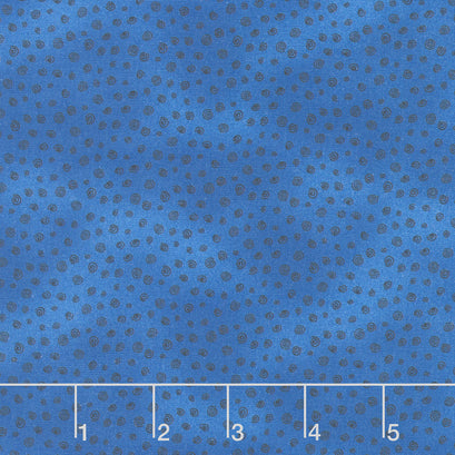 Earth Song - Spirals Blue Yardage