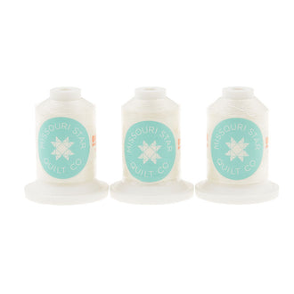 Missouri Star Ivory 50 WT Cotton Thread Pack - 3 Spools