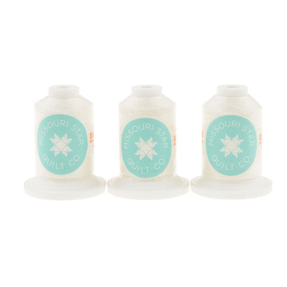 Missouri Star Ivory 50 WT Cotton Thread Pack - 3 Spools