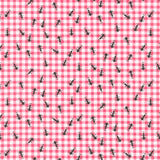 Novelty - Ants On Gingham Pink Yardage Primary Image