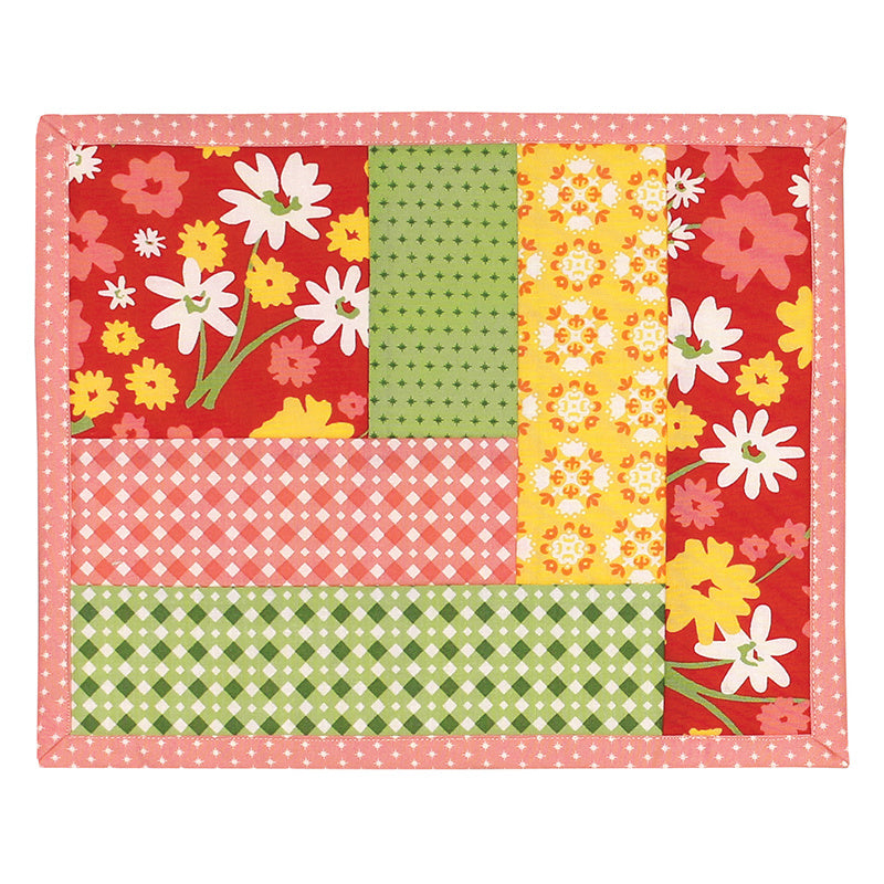 Log Cabin Mug Mats Quilt As You Go Preprinted Batting