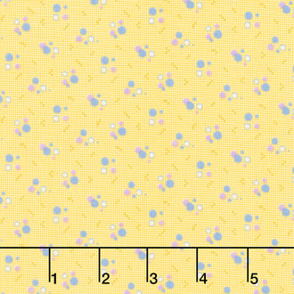 Aunt Grace Calicos - Dots Yellow Yardage