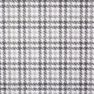 Cuddle® Prints - Houndscheck Silver Charcoal 60" Minky Yardage