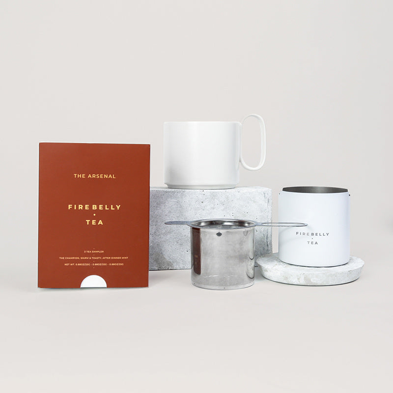 The Must-Have (tea strainer+teacup+3-tea sampler) Bundle - White Primary Image