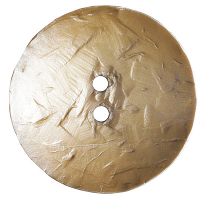 Round Polyamide 45mm Button - Medium Brown