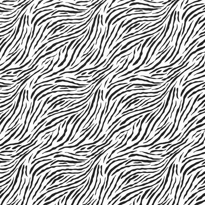 Baby Safari - Zebra Print White/Black Yardage