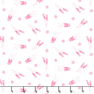 Ballet Bunnies - Pointe Shoes Ballet Slippers Blush Yardage