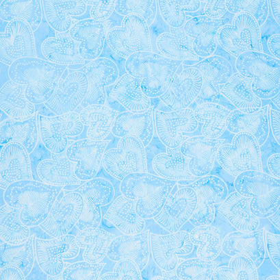 Tonga Batiks - Flutter Textured Hearts Baby Yardage