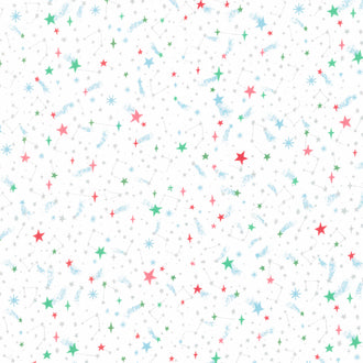 Twas - New Fallen Snow White Metallic Yardage