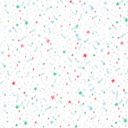 Twas - New Fallen Snow White Metallic Yardage
