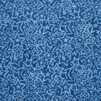 Tonga Batiks - Liberty Packed Tie Dye Stars Denim Yardage