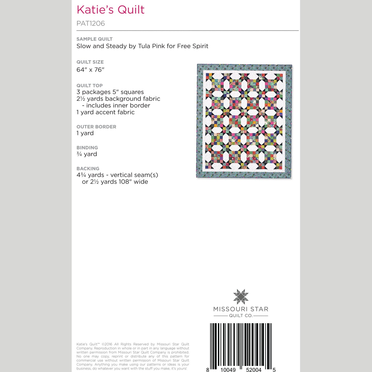 Digital Download - Katie's Quilt Pattern by Missouri Star Alternative View #1