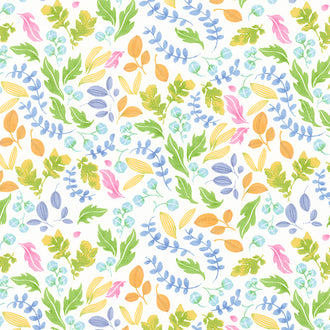 Wild Blossoms - Leafy World Cream Yardage