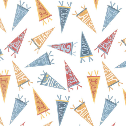 All Star - Pennant Party White Yardage