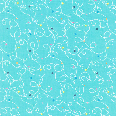 Effervescence - Squiggles Aqua Yardage