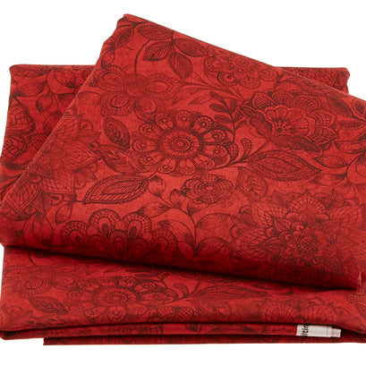 Eufloria - Floral Allover Red 108" Wide 3 Yard Cut