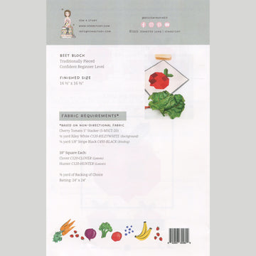 Handpicked Produce Quilt Pattern - Beet - FOR MARKET STORE & WEBSITE Alternative View #1