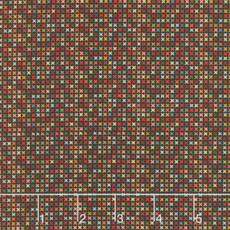 Home Sweet Home - Cross Stitch Texture Black Yardage
