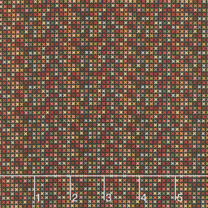 Home Sweet Home - Cross Stitch Texture Black Yardage
