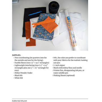 Digital Download - Kitty Cat Zippy Critter Pouch Pattern Alternative View #3