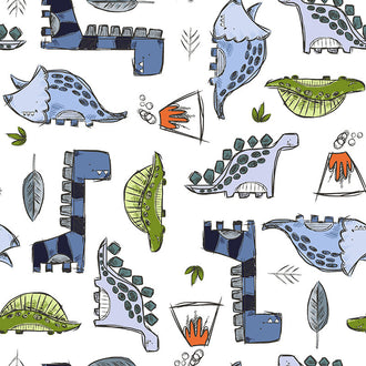 Cuddle® Prints - Jurassic Snow Digitally Printed Yardage