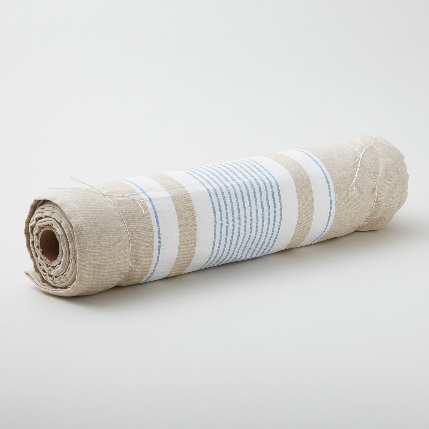Easy Living Toweling - Multi Stripe Flax Sky 18" Wide Yardage Alternative View #1