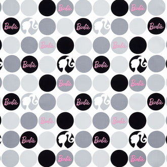 Barbie - Barbie Polka Dots White Yardage