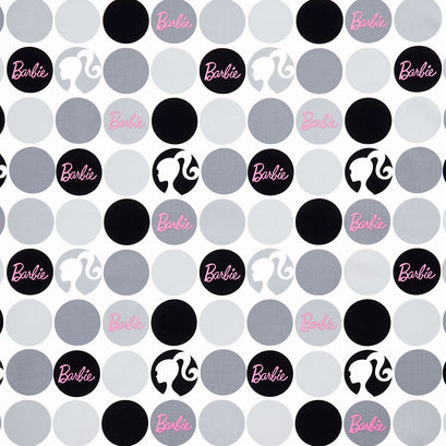Barbie - Barbie Polka Dots White Yardage