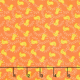 Quilt Town - Chuck The Duck Orange Yardage Primary Image